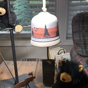 VTG Southwest Designs pottery bell wind chime hand painted